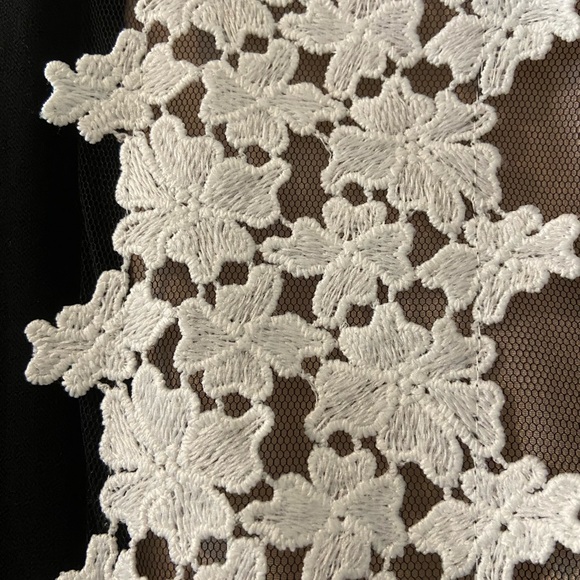 Luxe & Arrow Long Button Down Black Feminine Classy Dress Lace/Polka Dots Size S - Picture 3 of 9